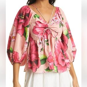 FARM Rio Pink Floral Blouse